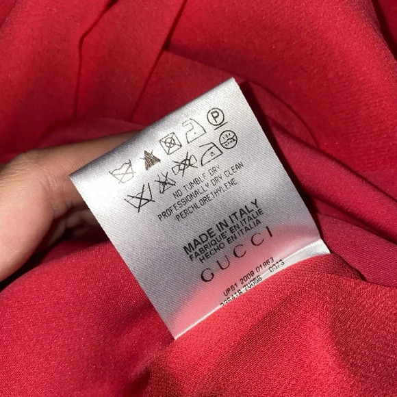 GUCCI Silk Dress Pink Fuschia Belted Cowl Neck Mini 2009 Vintage Hedi Slimane 40 - Picture 5 of 8